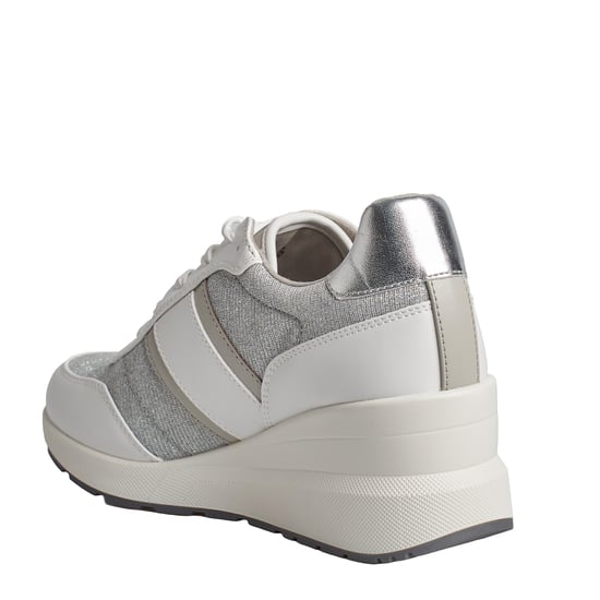 Mabel Damen-Sneakers aus Leder und Mesh mit glänzender Kette 43S4MBFSBD - Image 4