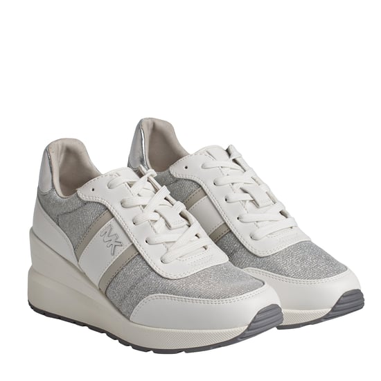 Mabel Damen-Sneakers aus Leder und Mesh mit glänzender Kette 43S4MBFSBD - Image 5