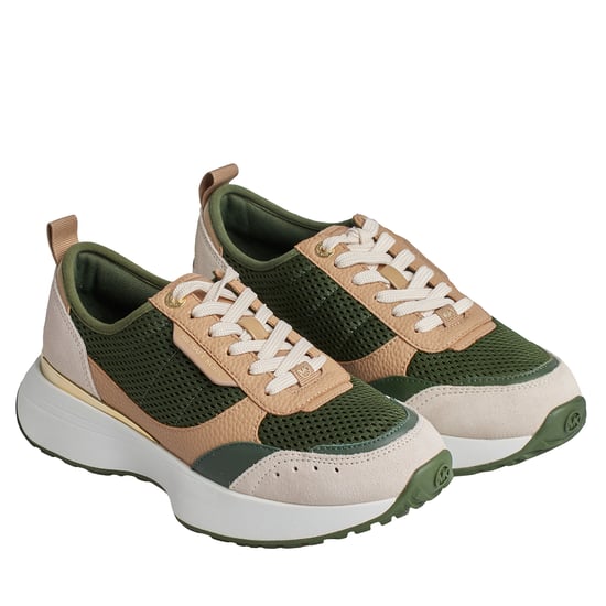 Flynn Mesh- und Leder-Sneaker 43F3FYFS1D für Damen - Image 5