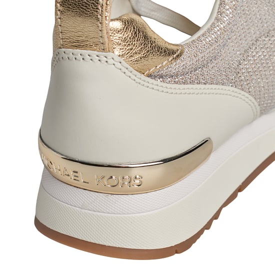 Allie Stride Damen-Sneakers aus glänzendem Leder und Mesh mit Kettendetail 43S2ALFS3D - Image 2