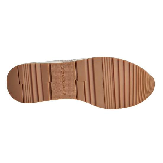 Allie Stride Damen-Sneakers aus glänzendem Leder und Mesh mit Kettendetail 43S2ALFS3D - Image 3