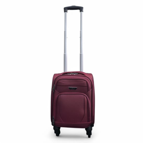 Softshell-Kofferset aus leichtem Nylon in Weinrot mit 4 Rädern, Reisekoffer, Urlaubstaschen - Image 6