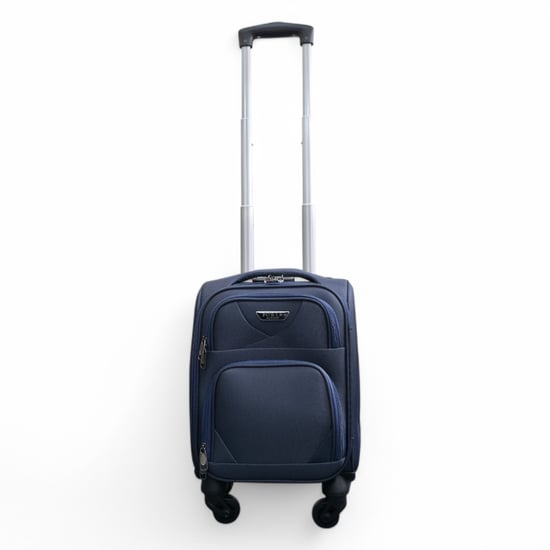 Softshell-Kofferset aus leichtem Nylon in Marineblau mit 4 Rädern, Reisekoffer, Urlaubstaschen - Image 6