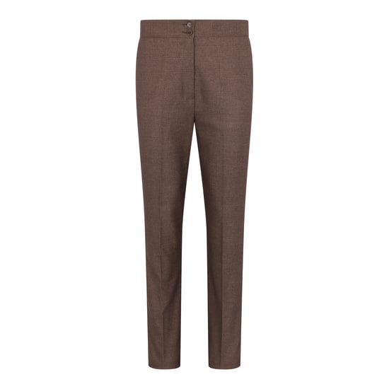 Brauner dreiteiliger Tailored Fit Anzug mit Prince of Wales-Karomuster für Damen - Image 5