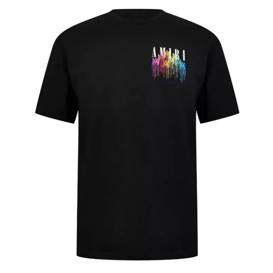 Amiri MA Drip Collage Design Schwarzes T-Shirt - Image 1
