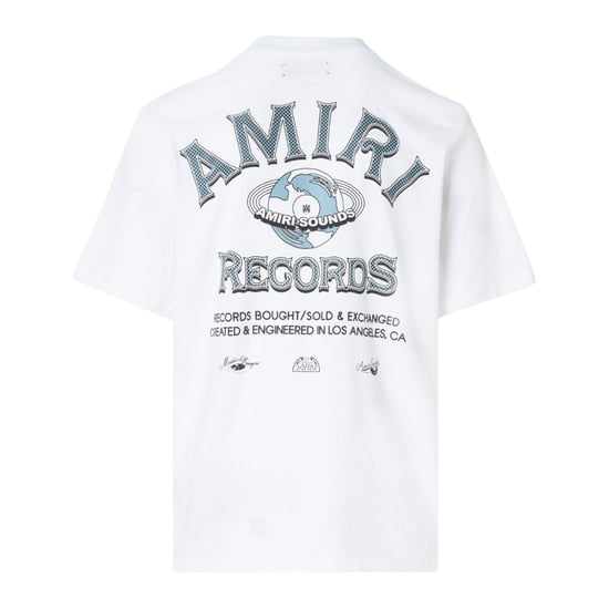 Weißes T-Shirt mit Amiri Global Records-Logo - Image 2