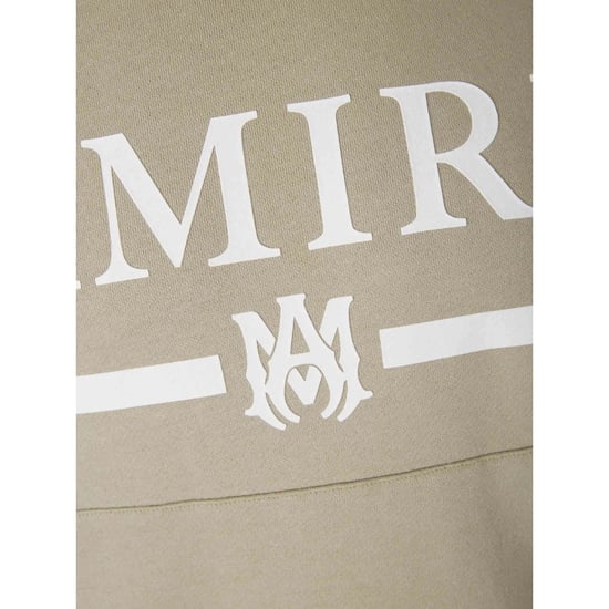 Amiri MA Bar Logo Beige Kapuzenpullover - Image 3
