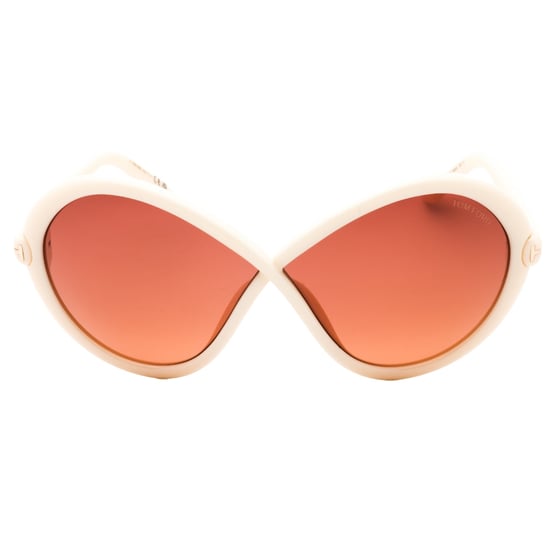 Tom Ford - Sonnenbrille mit elfenbeinfarbenem Rahmen und Bordeaux-Gläsern mit Farbverlauf - Image 1