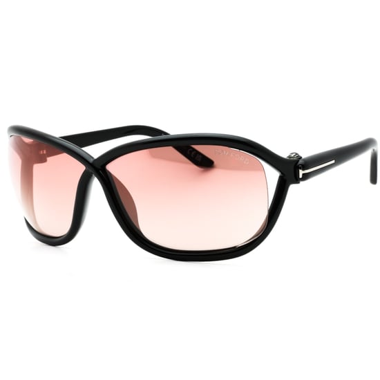 Tom Ford - Sonnenbrille in glänzendem Schwarz mit verspiegelten Samtgläsern - Image 2