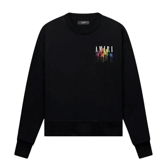 Amiri MA Drip Collage Logo Schwarzes Sweatshirt - Image 1