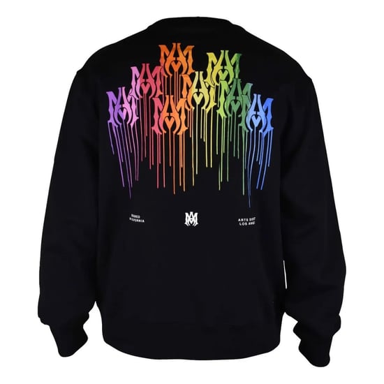 Amiri MA Drip Collage Logo Schwarzes Sweatshirt - Image 2