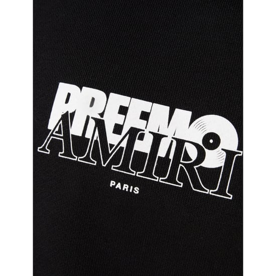 Amiri Premier Logo Schwarzer Kapuzenpullover - Image 3