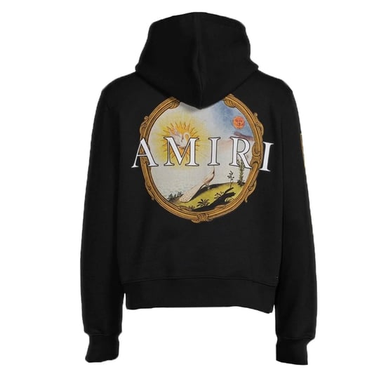 Amiri Lanscape Frame Design Schwarzer Kapuzenpullover - Image 2