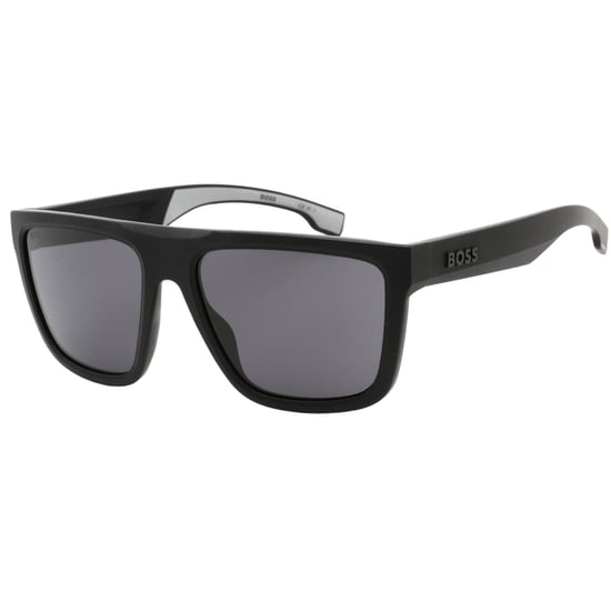 Hugo Boss - Sonnenbrille mit grauen Gläsern und schwarzen und grauen Details - Image 2
