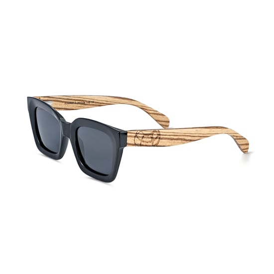 Earth Wood Antalya Polarisierte Sonnenbrille - Zebra/Grau - Image 1