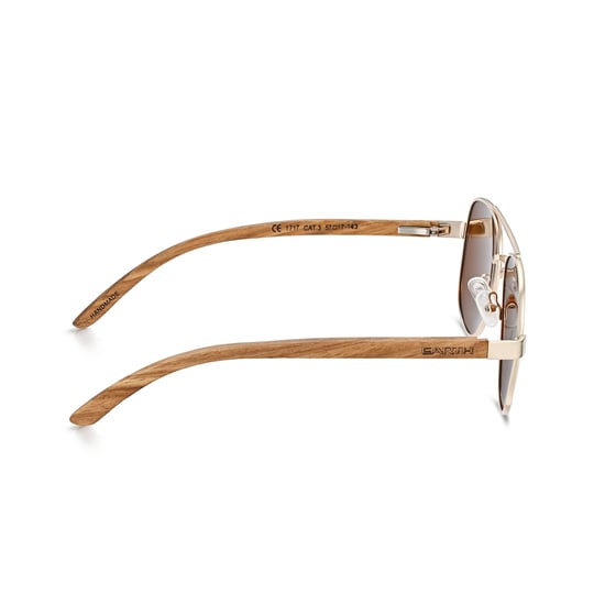 Earth Wood Kotor Polarisierte Sonnenbrille - Zebra/Braun - Image 3