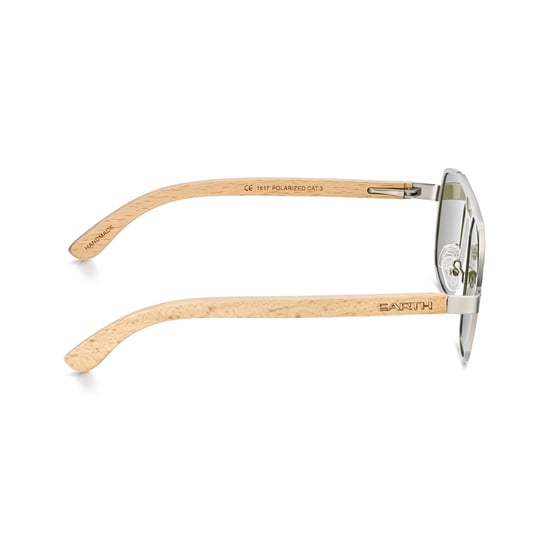 Earth Wood Avila Polarisierte Sonnenbrille - Bambus/Blau - Image 3