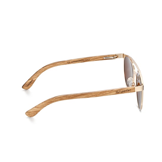 Earth Wood Positano Polarisierte Sonnenbrille - Zebra/Braun - Image 3