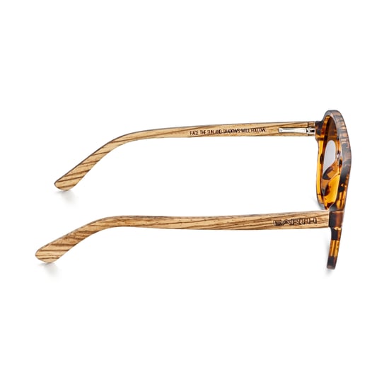 Earth Wood Mazatlan Polarisierte Sonnenbrille - Zebra/Braun - Image 3