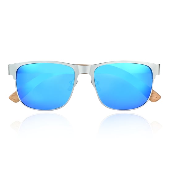 Earth Wood Troon Polarisierte Sonnenbrille - Bambus/Blau - Image 2
