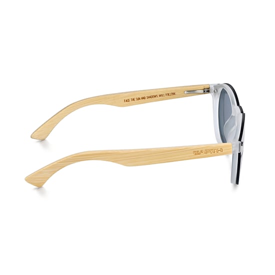 Earth Wood Tulum Polarisierte Sonnenbrille - Bambus/Silber - Image 3