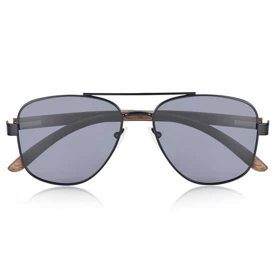 Earth Wood Kotor Polarisierte Sonnenbrille - Dunkelbraun/Schwarz - Image 2