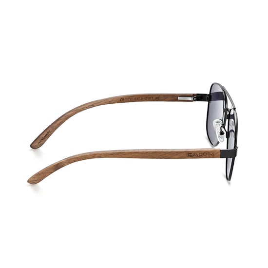 Earth Wood Kotor Polarisierte Sonnenbrille - Dunkelbraun/Schwarz - Image 3