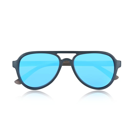 Earth Wood Mazatlan Polarisierte Sonnenbrille - Walnuss/Blau - Image 2