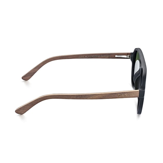 Earth Wood Mazatlan Polarisierte Sonnenbrille - Walnuss/Blau - Image 3