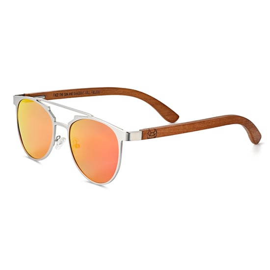 Earth Wood Positano Polarisierte Sonnenbrille - Redwood/Orange-Gelb - Image 1