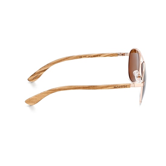 Earth Wood Sayulita Polarisierte Sonnenbrille - Zebra/Braun - Image 3