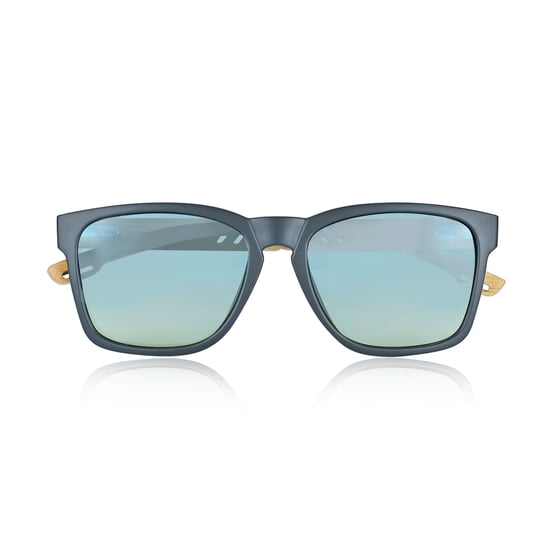 Earth Wood Haven Polarisierte Sonnenbrille - Bambus/Blau-Gelb - Image 2