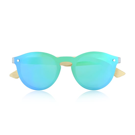 Earth Wood Tulum Polarisierte Sonnenbrille - Bambus/Grün - Image 2