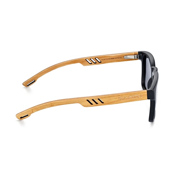 Earth Wood Haven Polarisierte Sonnenbrille - Bambus/Silber - Image 3