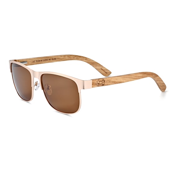 Earth Wood Troon Polarisierte Sonnenbrille - Zebra/Braun - Image 1