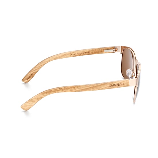 Earth Wood Troon Polarisierte Sonnenbrille - Zebra/Braun - Image 3