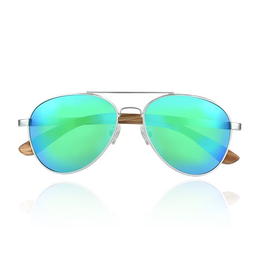 Earth Wood Sayulita Polarisierte Sonnenbrille - Braun/Blau-Grün - Image 2