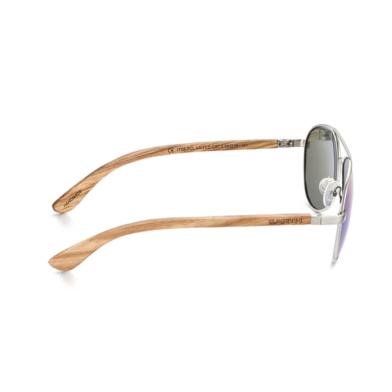 Earth Wood Sayulita Polarisierte Sonnenbrille - Braun/Blau-Grün - Image 3
