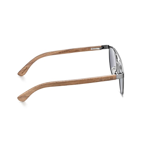 Earth Wood Positano Polarisierte Sonnenbrille - Dunkelbraun/Schwarz - Image 3
