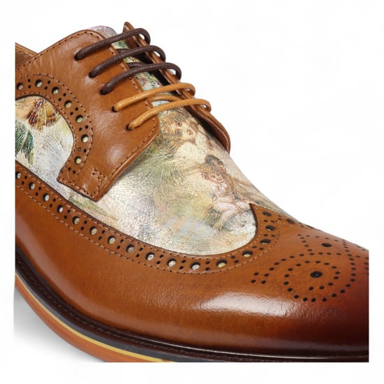 Justin Reess Herren-Brogue-Schuhe aus braunem Leder mit ikonischem Print – Scott - Image 6