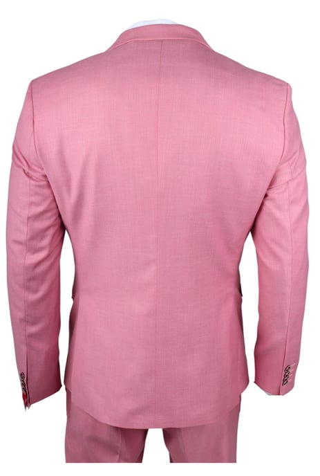 Herren 3-teiliges rosa festliches Anzug-Set für Renntage - Image 6