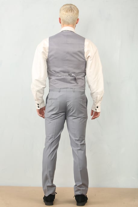 Herren Graues 3-teiliges formelles klassisches Anzug-Set für die Arbeit - Image 5