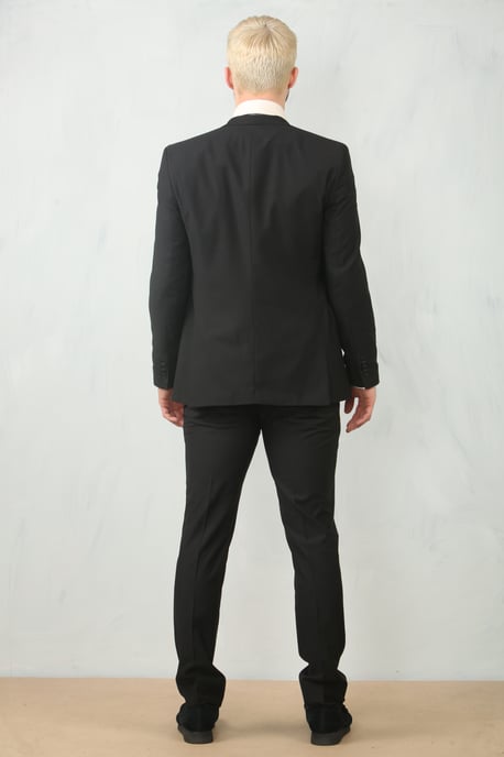 Schwarzer 3-teiliger formeller klassischer Ballanzug für Herren - Image 4