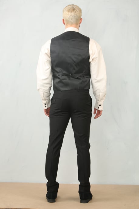 Schwarzer 3-teiliger formeller klassischer Ballanzug für Herren - Image 5