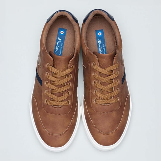Ben Sherman Scooper Stripe Herren Turnschuhe in Tan - Image 3