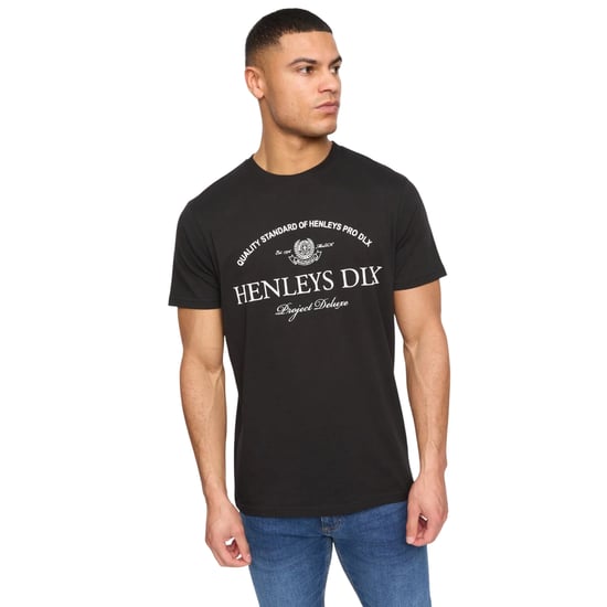 Henleys - "Henclose" T-Shirt für Herren (Schwarz) - Image 4