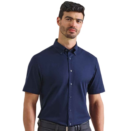 Premier - "Supreme" Formelles Hemd für Herren kurzärmlig (Marineblau) - Image 3