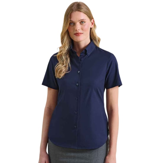 Premier - "Supreme" Formelles Hemd für Damen kurzärmlig (Marineblau) - Image 3