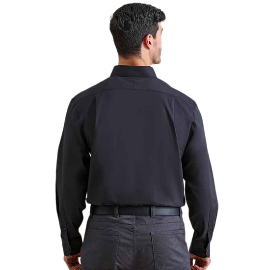Premier - "Supreme" Formelles Hemd für Herren Langärmlig (Schwarz) - Image 2