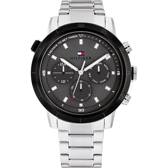 Tommy Hilfiger Troy Herren Silber Uhr 1792106 - Image 1